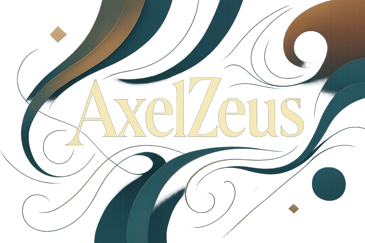 AxelZeus words in a beautiful graphic design